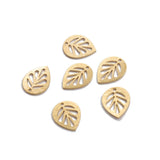 50pcs Brass Charms Mini Leaf Charms For DIY Earrings