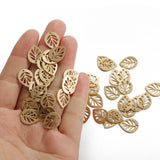 50pcs Brass Charms Mini Leaf Charms For DIY Earrings