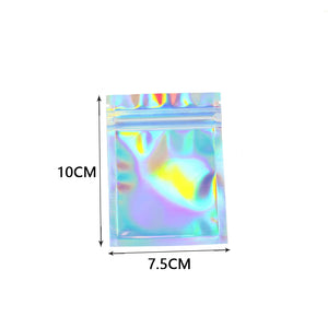 50pcs Thicken Laser Ziplock Bags Jewelry Storage Retail Display Pouches