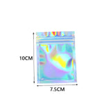 50pcs Thicken Laser Ziplock Bags Jewelry Storage Retail Display Pouches