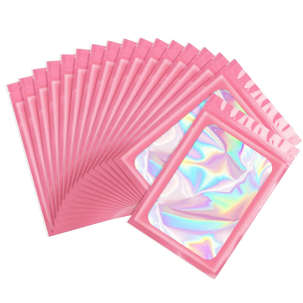 50pcs Holographic Ziplock Bags for DIY Jewelry Storage