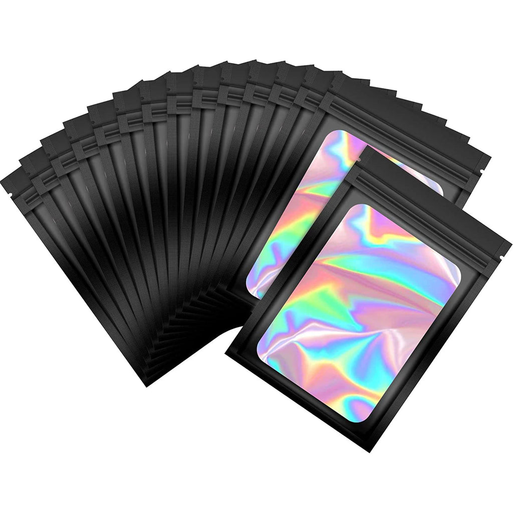 50pcs Holographic Ziplock Bags for DIY Jewelry Storage