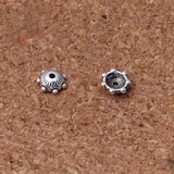50pcs Tibetan Silver Flower Bead Caps 6mm Spacer DIY Jewelry Making Accessories