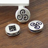 50pcs Tibetan Silver Flat Round Beads 18mm for DIY Bracelet Necklace Cord