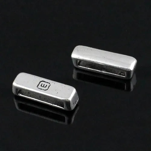 50pcs Tibetan Silver Slider Tube for DIY Bracelet Necklace Cord