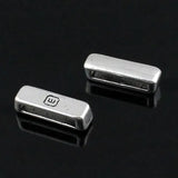50pcs Tibetan Silver Slider Tube for DIY Bracelet Necklace Cord