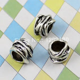 50pcs Tibetan Silver Slider Bracelet Necklace Beads DIY Accessories
