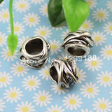 50pcs Tibetan Silver Slider Bracelet Necklace Beads DIY Accessories