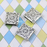 50pcs Tibetan Silver Slider Beads DIY Accessories 18x18mm Hole:13.5x2mm