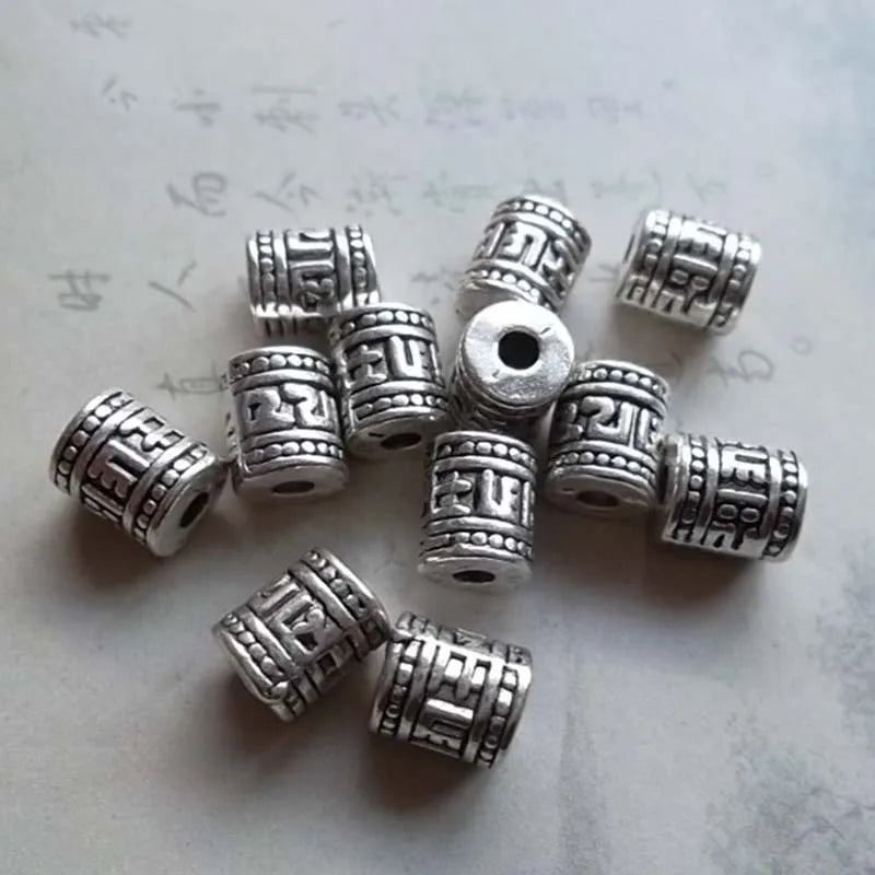 50pcs Tibetan Style Alloy Beads 6x7.5mm Spacer DIY Jewelry Making Findings