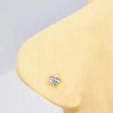 50pcs Flower Nose Stud 925 Silver Body Piercing Jewelry Piercing Nose