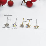 50pcs Flower Nose Stud 925 Silver Body Piercing Jewelry Piercing Nose