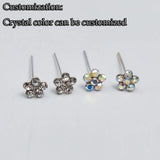 50pcs Flower Nose Stud 925 Silver Body Piercing Jewelry Piercing Nose