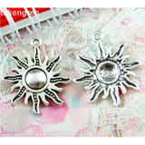 Lot of 50 Vintage Sunflower Pendant Charms DIY Jewelry Accessories