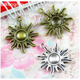 Lot of 50 Vintage Sunflower Pendant Charms DIY Jewelry Accessories