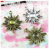 Lot of 50 Vintage Sunflower Pendant Charms DIY Jewelry Accessories