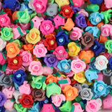 50pcs 13mm Mixed Flower Polymer Clay Beads for DIY Jewelry Making
