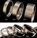 50pcs Classic Stainless Steel Wedding Rings 2mm-8mm