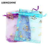 50pcs Butterfly Organza Bag Jewelry Pouch Decoration