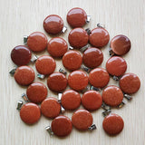 50pcs Sand Stone Round Shape Charms Pendants 20mm
