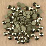 50pcs 0.8-2.0mm Round Flat Back Marcasite Stones DIY Jewelry Making
