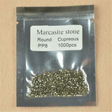 50pcs 0.8-2.0mm Round Flat Back Marcasite Stones DIY Jewelry Making