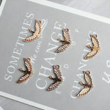 50pcs Wild Goose Bird Pendant Enamel DIY Accessories Necklace Bracelet Headdress