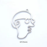 50pcs Art Abstract Human Face Charms Pendant DIY Jewelry Accessories