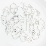 50pcs Art Abstract Human Face Charms Pendant DIY Jewelry Accessories
