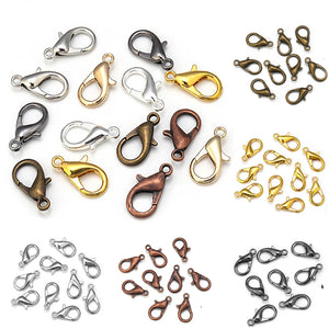 50pcs Zinc Alloy Lobster Clasp Hooks DIY Jewelry Making Necklace Bracelet Chain