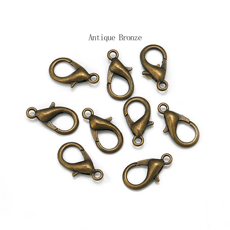 50pcs Zinc Alloy Lobster Clasp Hooks DIY Jewelry Making Necklace Bracelet Chain
