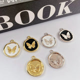 50pcs Alloy Butterfly Core Floating Locket Charms DIY Jewelry Accessory