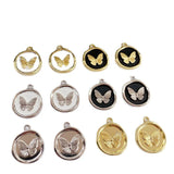 50pcs Alloy Butterfly Core Floating Locket Charms DIY Jewelry Accessory