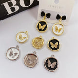 50pcs Alloy Butterfly Core Floating Locket Charms DIY Jewelry Accessory