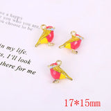50pcs Alloy Bird Shape Floating Locket Charms DIY Jewelry Accessory