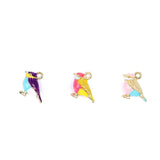 50pcs Alloy Bird Shape Floating Locket Charms DIY Jewelry Accessory