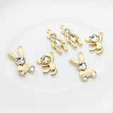 50pcs Animals Cartoon Bears/Rabbits Alloy Charms DIY Jewelry