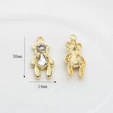 50pcs Animals Cartoon Bears/Rabbits Alloy Charms DIY Jewelry