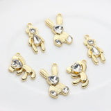 50pcs Animals Cartoon Bears/Rabbits Alloy Charms DIY Jewelry