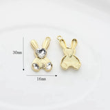 50pcs Animals Cartoon Bears/Rabbits Alloy Charms DIY Jewelry