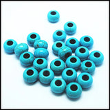 50pcs Turquoise European Style Big Hole Beads 9x13mm 5mm Diameter