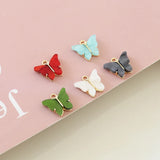 50pcs Butterfly Acrylic Alloy Charms DIY Jewelry Pendants