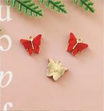 50pcs Butterfly Acrylic Alloy Charms DIY Jewelry Pendants