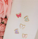 50pcs Butterfly Pendant Enamelled DIY Necklace Bracelet Accessories