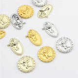 50pcs Cartoon Angels Alloy Floating Locket Charms DIY Jewelry