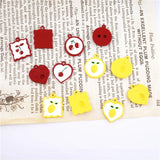 50pcs Cherry Lemon Core Rubber Paint Alloy Floating Locket Charms