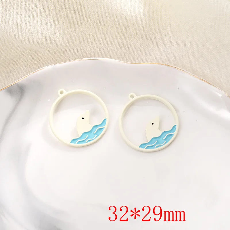 50pcs/lot Cartoon Animal Alloy Charms for DIY Jewelry