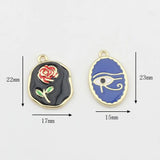50pcs Cartoon Flowers Alloy Charms for DIY Jewelry