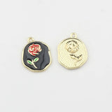 50pcs Cartoon Flowers Alloy Charms for DIY Jewelry
