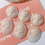 50pcs Cartoon Girls Resin Flatback Cabochon Beads DIY Jewelry Earring/Hair